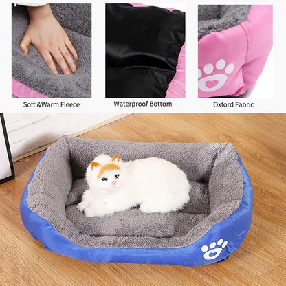 Large Square Plush Pet Bed