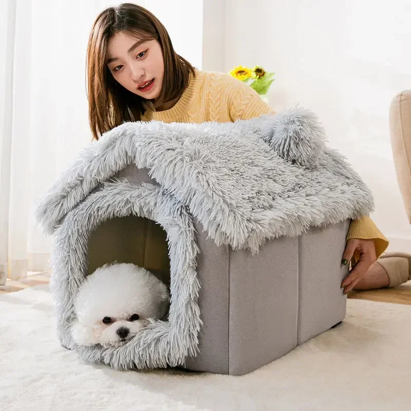 Winter Warm Foldable Dog House