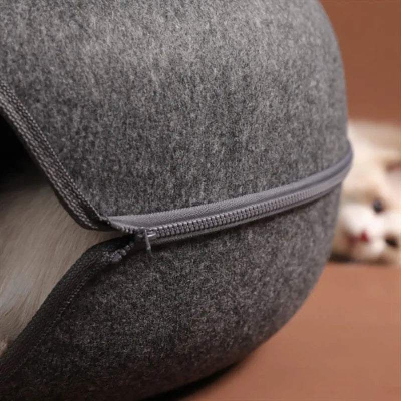 Donut Cat Bed & Tunnel: Indoor Training, Dual-Use