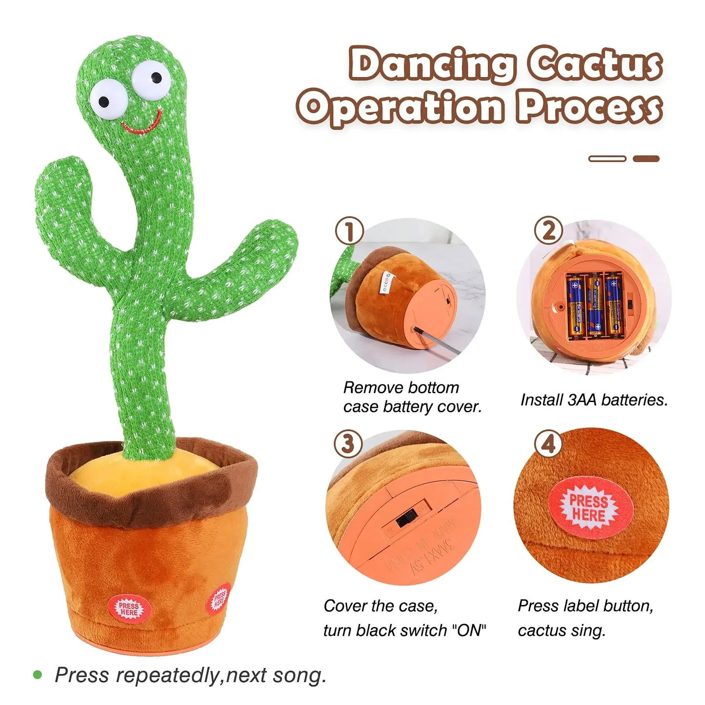 Dancing Talking Cactus Toy