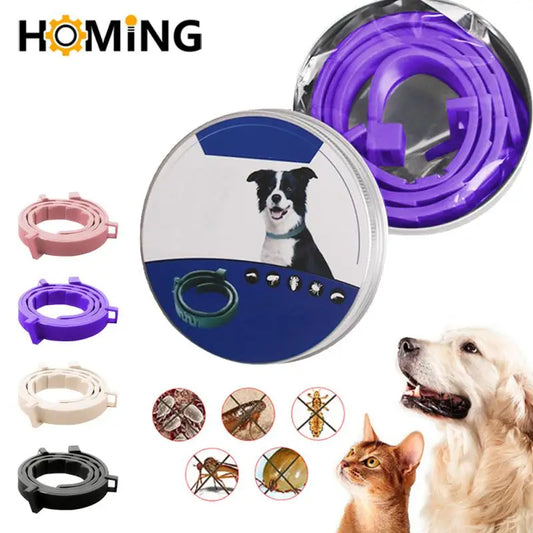 Flea And Tick Collar Silicone Adjustable Dogs Cats Collar 8 Month Protection Anti-mosquitoes Insect Repellent Pet Supplies